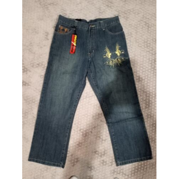 PACO Other - Mens PACO Embroidered Blue Denim Jeans Size 34×30 NEW WITH TAGS HIP HOP …